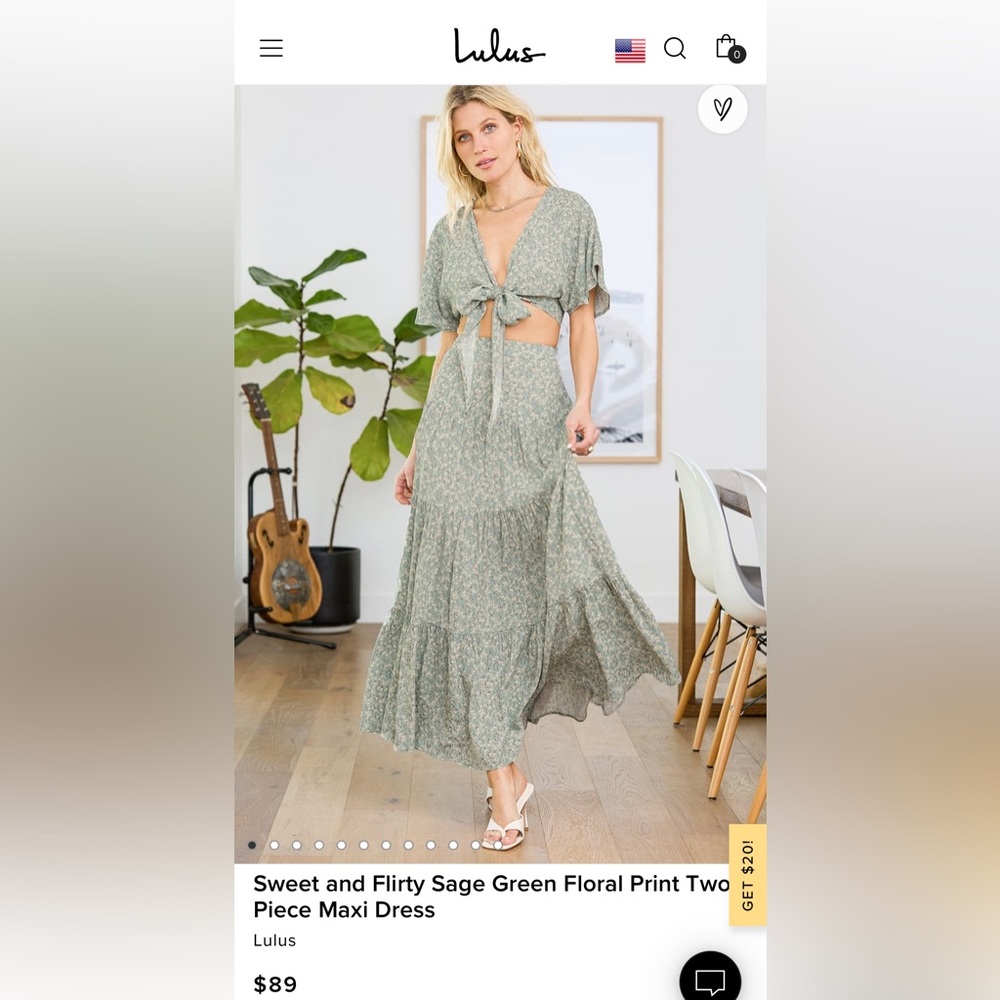 Lulus two piece skirt set
